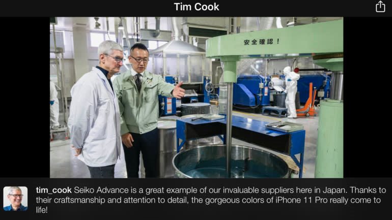 Công ty Nhật Bản vô danh này chính là người làm ra màu xanh bóng đêm trên iPhone 11 Pro