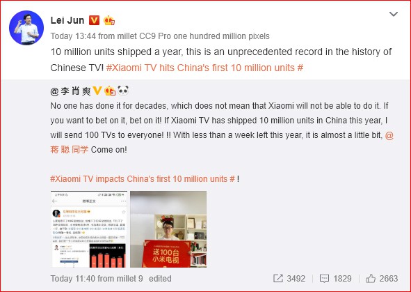 Doanh số TV Xiaomi cán mốc 10 triệu chiếc  ảnh 1