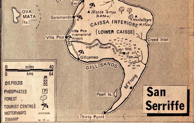 Năm 1977, báo Guardian (Anh) đã đăng một báo cáo đặc biệt dài 7 trang về San Serriffe, một quốc gia nhỏ bé nằm ở Ấn Độ Dương, gồm vài hòn đảo hợp thành hình dấu chấm phẩy.