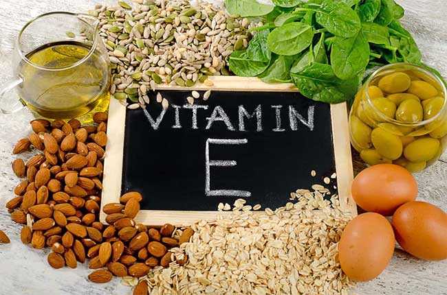 Những thực phẩm giàu vitamin E.