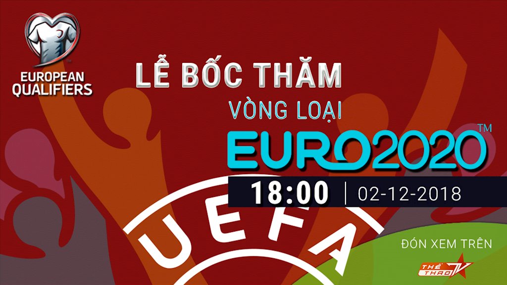 VTVcab trực tiếp lễ bốc thăm vòng loại UEFA Euro 2020 và VCK UEFA Nations League 2019