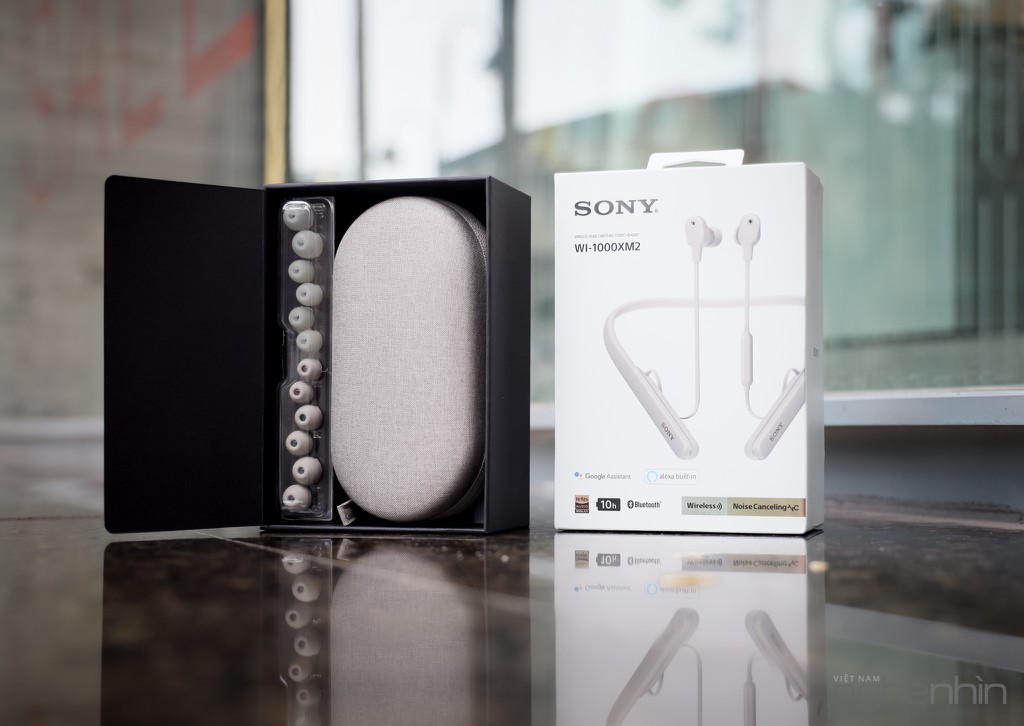 Khui hộp Sony WI-1000XM2: tai nghe neckband chống ồn chủ động xịn, giá 7 triệu  ảnh 3