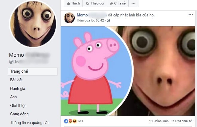 Mạng xã hội Facebook tràn ngập các nhóm cổ vũ cho nhân vật kinh dị Momo