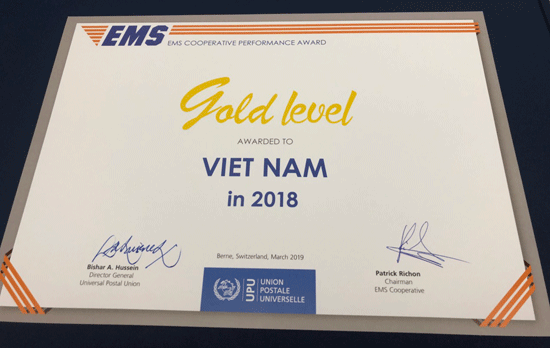 Hiệp hội EMS quốc tế trao tặng Giải Vàng chất lượng cho EMS Việt Nam