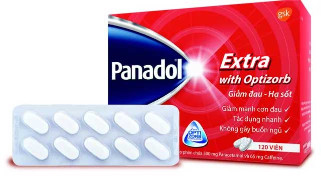 Panadol Extra with Optizorb giảm nhanh các cơn đau thông thường như đau đầu, đau nửa đầu, đau cơ, đau bụng kinh...