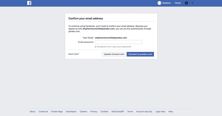 Facebook liệu có khai thác danh bạ cá nhân khi yêu cầu mật khẩu email từ người mới dùng