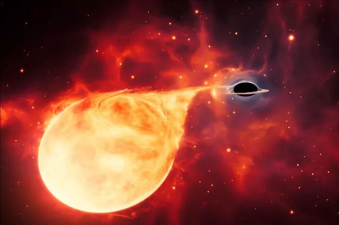 Ảnh đồ họa mô tả lỗ đen mới được phát hiện