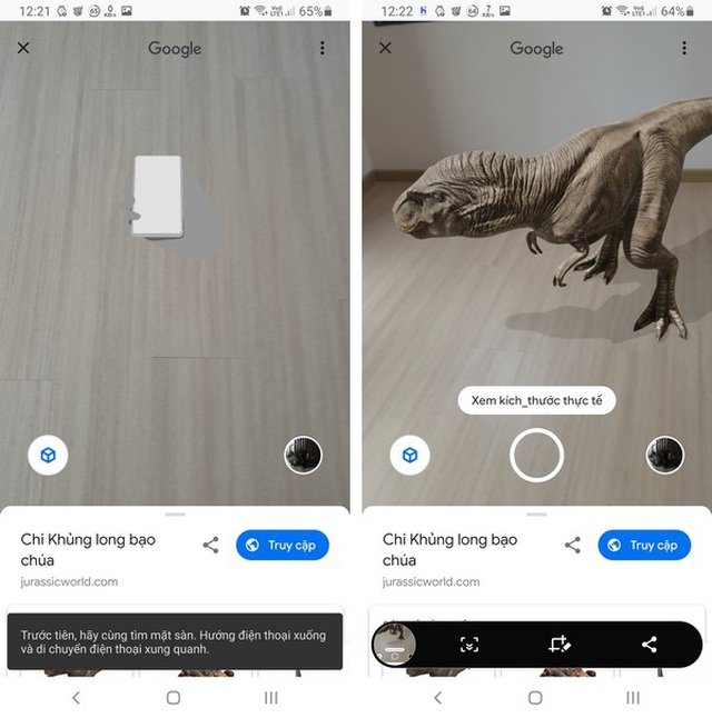 Hướng dẫn chụp ảnh cùng khủng long nhờ công nghệ AR trên smartphone - 3