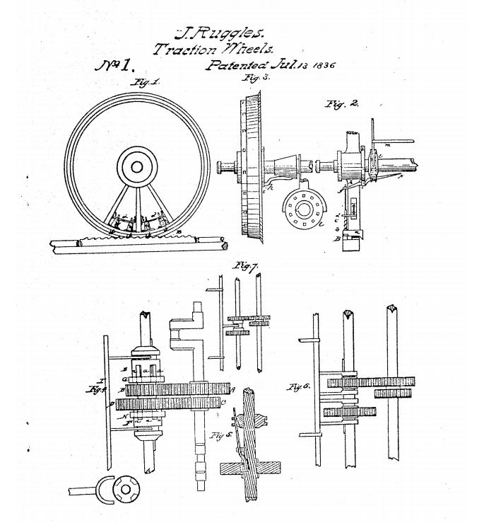 Patent số hiệu No.1 được cấp cho loại bánh xe đường sắt của John Ruggles. Ảnh: Wikimedia.