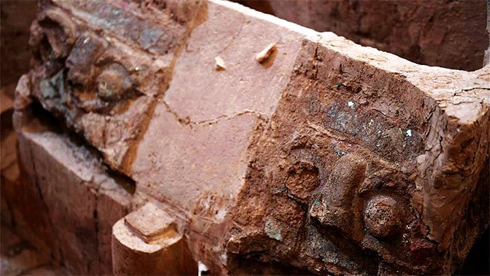 Cỗ xe được khai quật tại địa điểm khảo cổ Chu Nguyên ở Bảo Kê, phía tây bắc tỉnh Thiểm Tây của Trung Quốc.