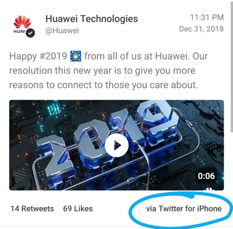 Huawei giáng chức, trừ lương nhân viên soạn tin chúc mừng năm mới bằng iPhone