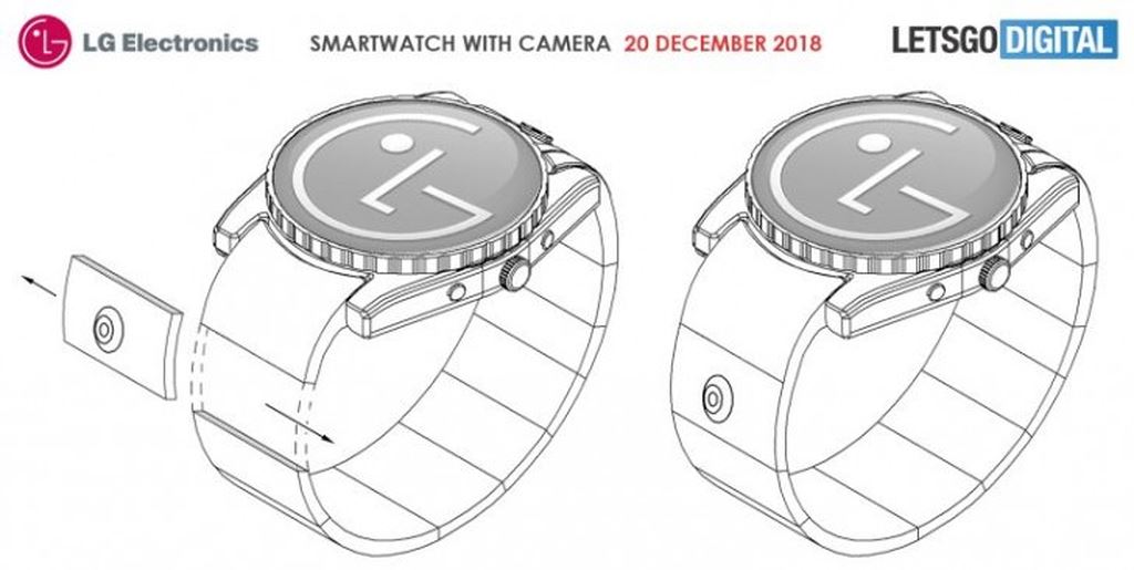 LG đăng kí bản quyền smartwatch được tích hợp camera ảnh 1