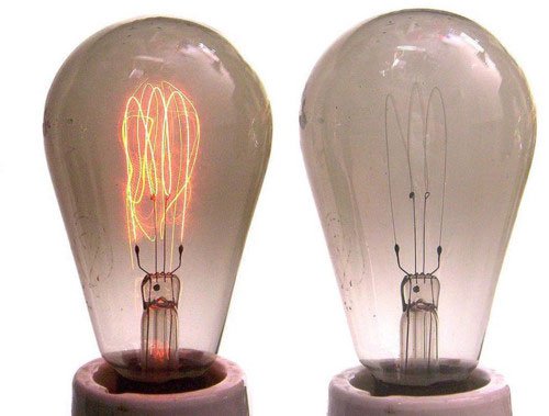 Bóng đèn dây tóc, phát minh của Edison.