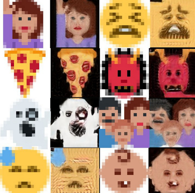 Trí tuệ nhân tạo đã học được cách biến những biểu tượng cảm xúc emoji thành những khuôn mặt kỳ dị đến phát sợ - Ảnh 2.