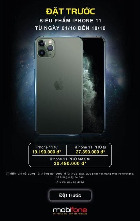 Rẻ hơn tới 3 triệu khi đặt trước siêu phẩm iPhone 11/ 11 Pro/11 Pro Max chính hãng