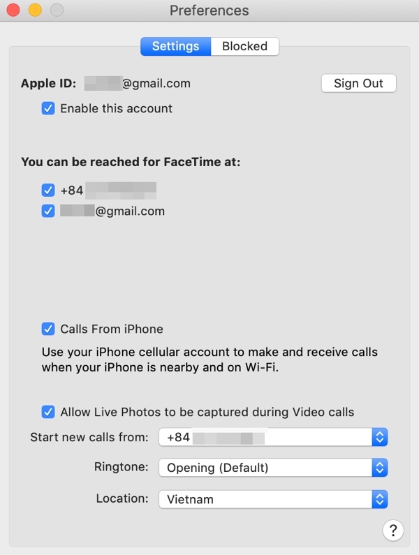 Cách gọi và trả lời điện thoại iPhone từ máy Mac