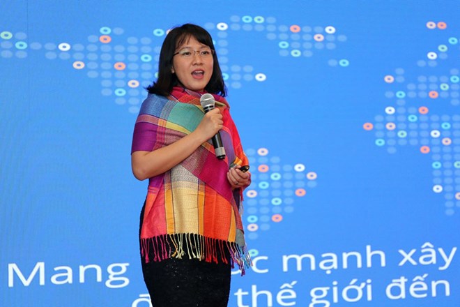 Bà Lê Diệp Kiều Trang trong một sự kiện mới đây của Facebook tại Việt Nam. 