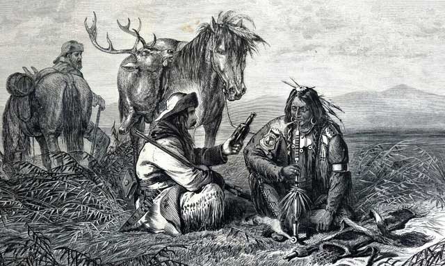 Hút chung tẩu thuốc sau một cuộc giao dịch thành công là nghi thức không thể thiếu của thổ dân châu Mỹ
