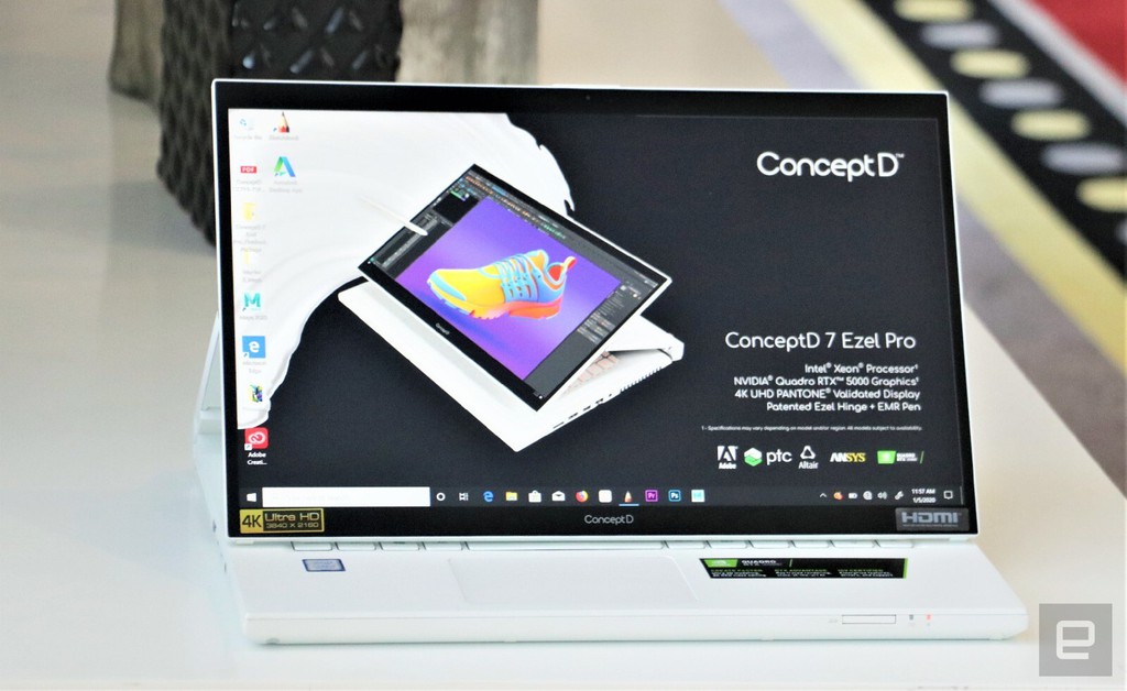 Acer ConceptD 7 Ezel có màn hình xoay lật 4K, chip Intel Xeon, giá từ 2699 USD ảnh 1