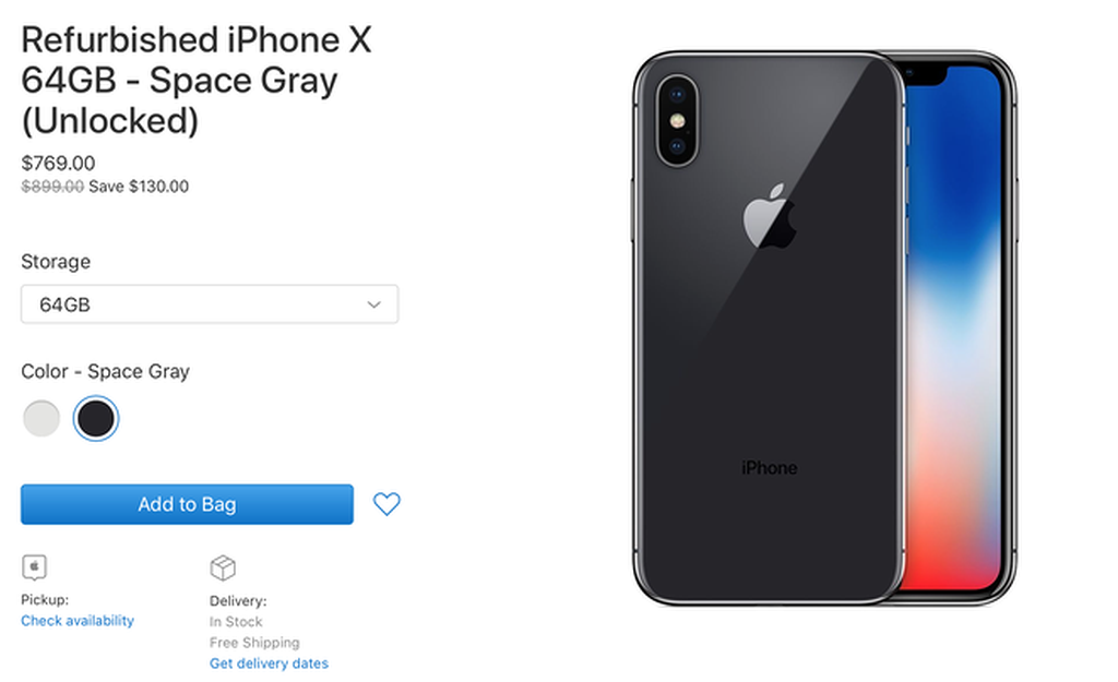 Apple vừa giảm giá 230 USD cho iPhone X tân trang ảnh 1