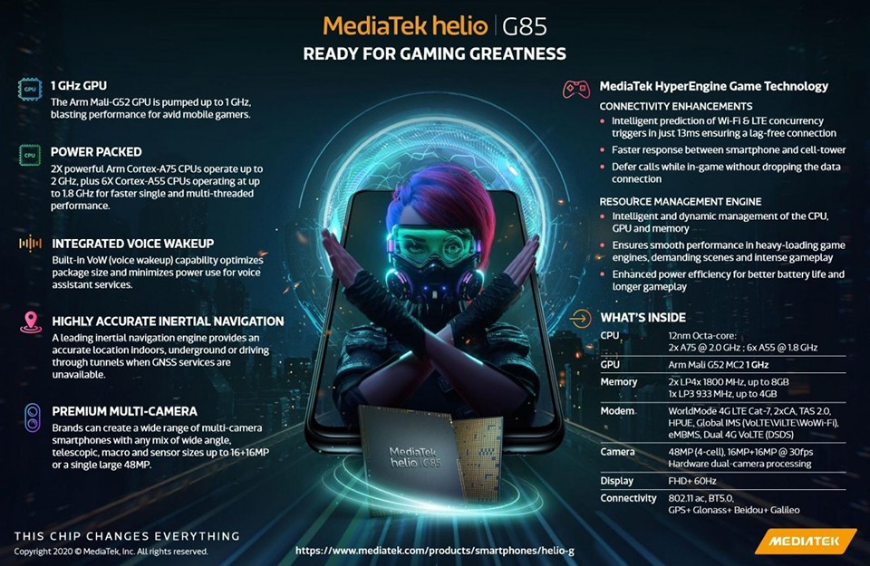 MediaTek chính thức công bố chip Helio G85 ảnh 1