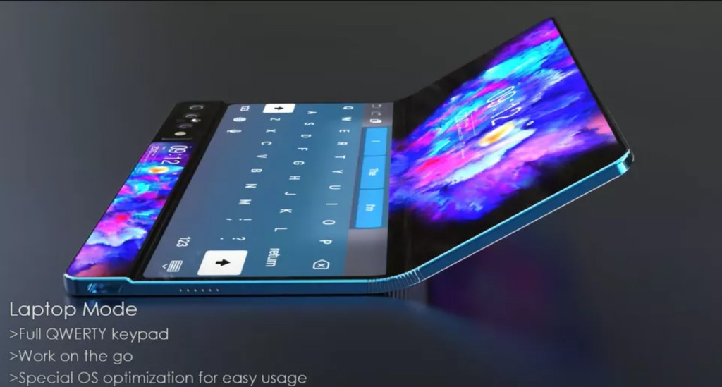 Samsung Galaxy Fold 2 xuất hiện trong video Design Concept: camera xoay lật và 3 màn hình riêng ảnh 1
