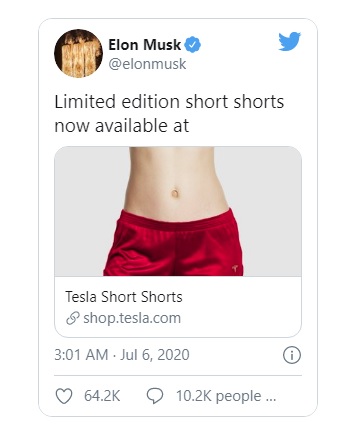  Elon Musk bán quần đùi thương hiệu Tesla giá gần 70 USD - Ảnh 2.