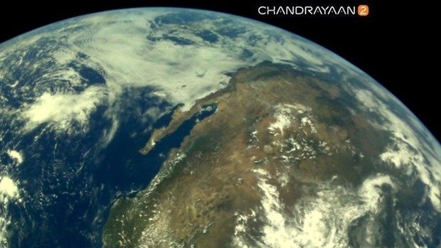 Hình ảnh được tàu Chandrayaan-2 gửi về.