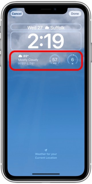 Hướng dẫn cài đặt màn hình khóa thời tiết trên iOS 16