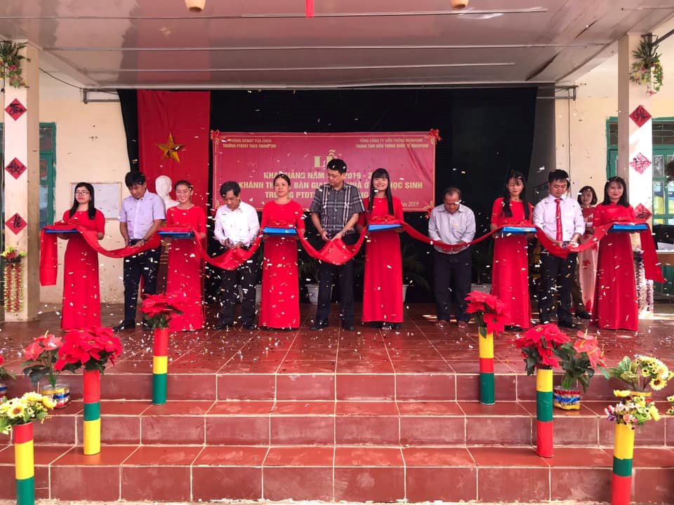 MobiFone bàn giao công trình nhà ở bán trú xây tặng học sinh vùng cao xã Trung Thu