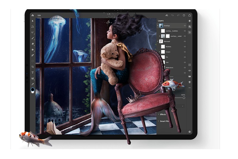 Adobe phat hanh Photoshop phien ban hoan chinh cho iPad