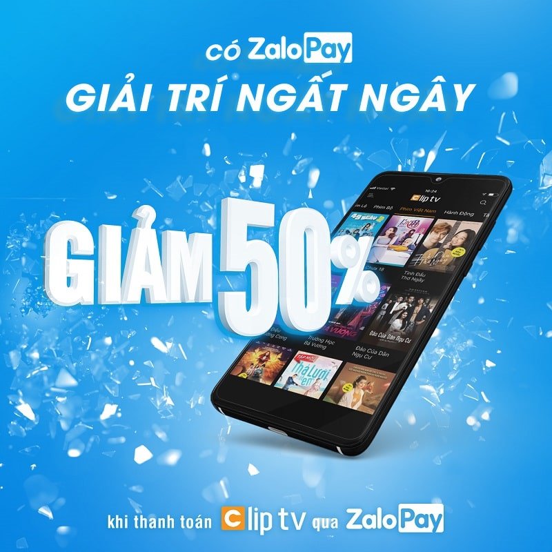 Clip TV giảm 50% khi đăng ký gói VIP qua ZaloPay