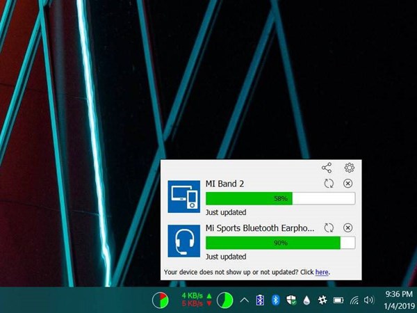Thủ thuật Windows 10: giám sát dung lượng pin của thiết bị Bluetooth