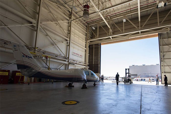 Nguyên mẫu máy bay điện X-57 Maxwell của NASA tại Trung tâm nghiên cứu California.