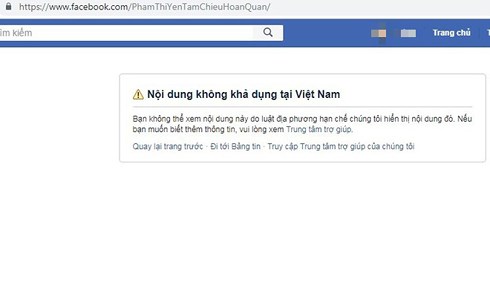 Facebook khóa tài khoản của bà Phạm Thị Yến chùa Ba Vàng
