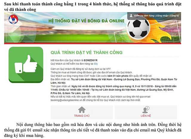 Từ A đến Z cách mua vé online chung kết AFF Cup 2018 Việt Nam vs Malaysia 
