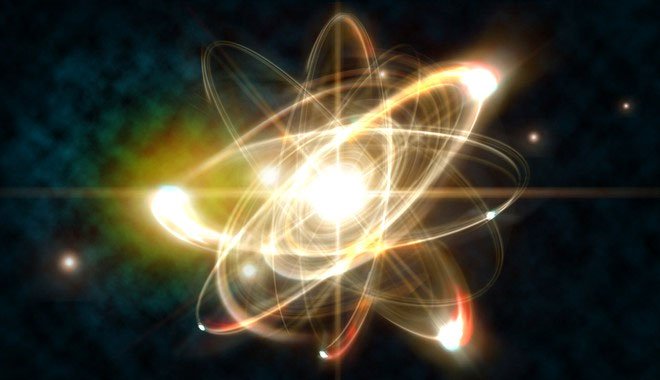 Hình ảnh minh họa cận cảnh mức độ nguyên tử của năng lượng hạt nhân.