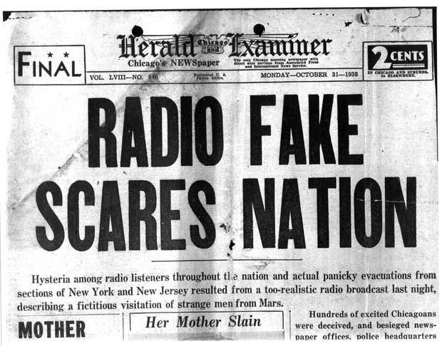 Chương trình radio cũng đã hù dọa được không ít người.