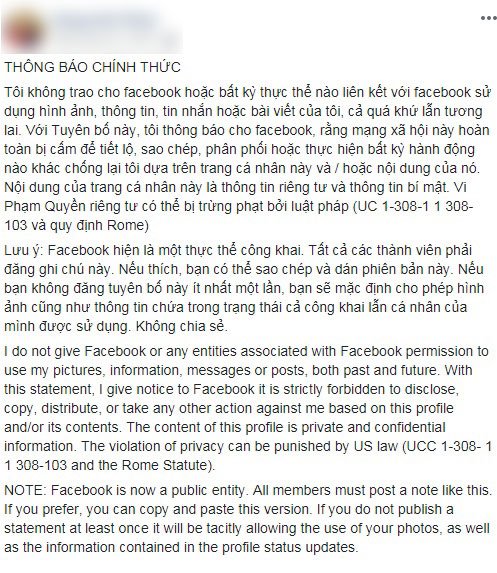 Tin nhắn dụ người Việt cảnh cáo Facebook để bảo vệ dữ liệu cá nhân chỉ là trò nhảm nhí