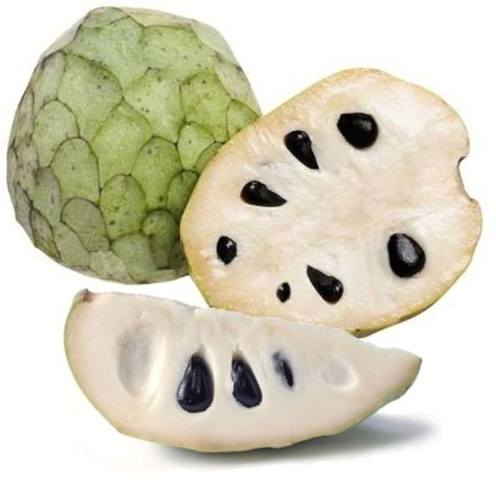 Quả cherimoya - Nhiều người gọi đây là trái kem bởi bên trong giống như kem, ăn rất ngọt và thơm. Loại quả này có độ dinh dưỡng cao. Đây được xem như trái cây ngon nhất dành cho nam giới, theo nhà văn Mark Twain.