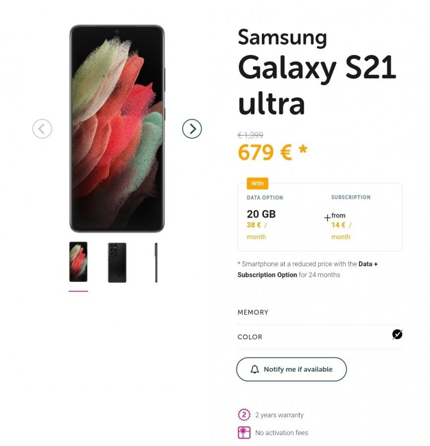 Nhà mạng Bỉ vô tình tiết lộ giá của Galaxy S21 series ảnh 2