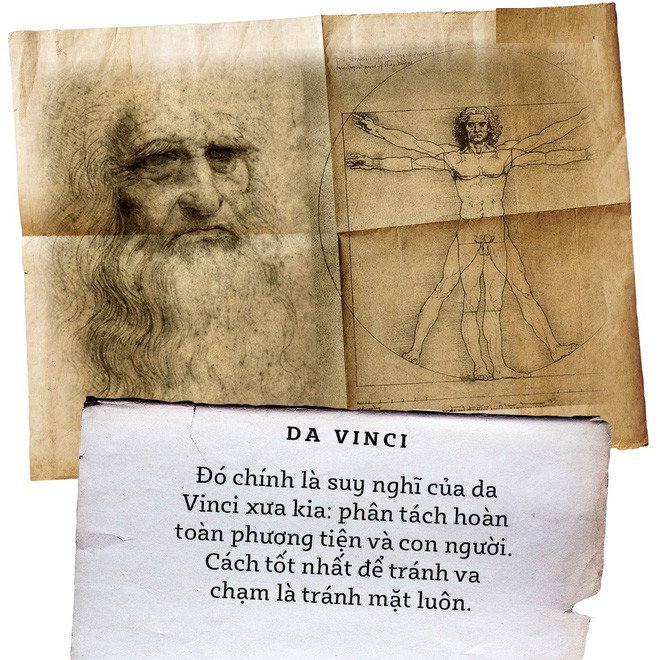 Suy nghĩ của da Vinci xưa kia: phân tách hoàn toàn phương tiện và con người.