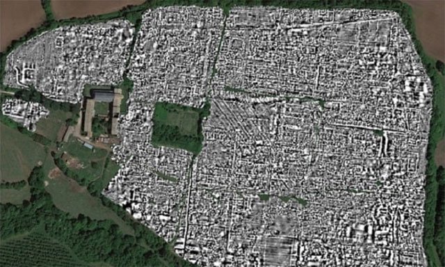 Ảnh chụp thành phố Falerii Novi bằng công nghệ radar xuyên đất.