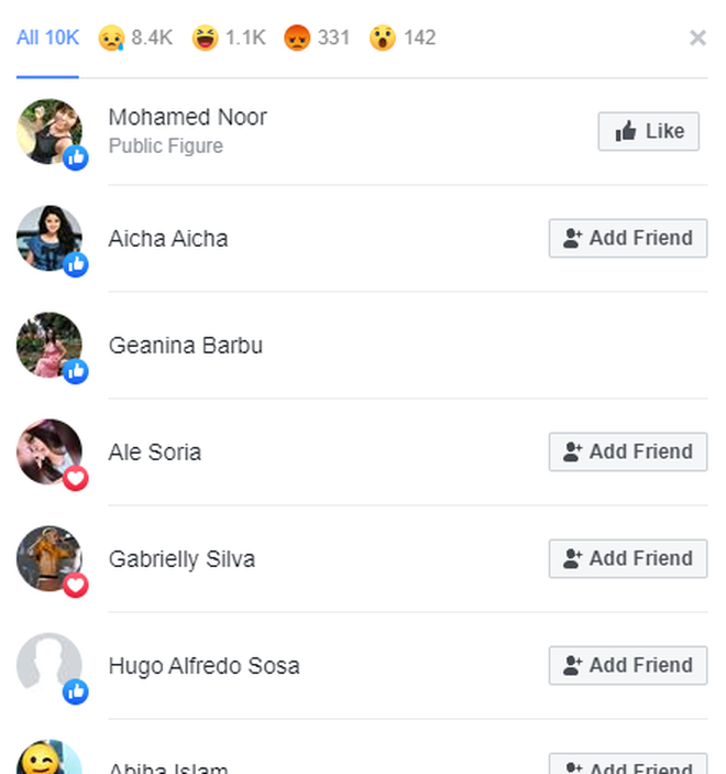 Facebook Việt Nam có biến: Không xuất hiện danh sách Like, chỉ đếm Like tối đa đến 10.000?