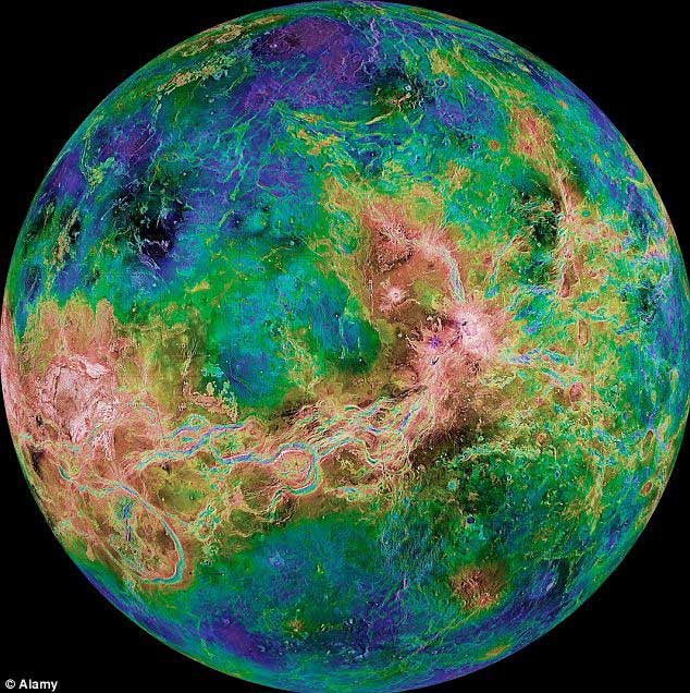 Một bức ảnh bề mặt Kim tinh tổng hợp từ nhiều radar của NASA.