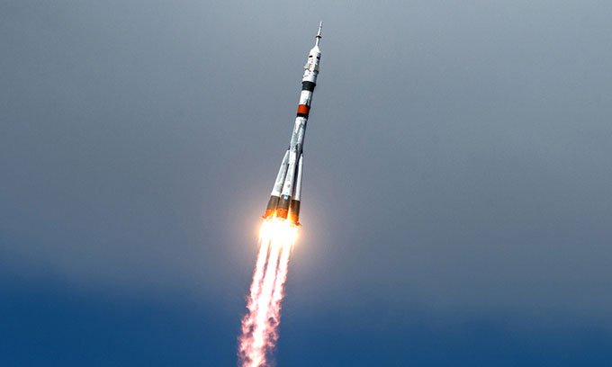 Tên lửa Soyuz 2.1a mang tàu vũ trụ bay lên không gian hôm 9/4.