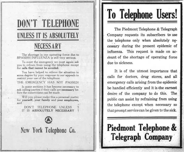 Vì sao các công ty cầu xin khách hàng hạn chế dùng điện thoại trong đợt cách ly xã hội 102 năm trước?