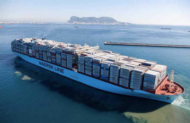 Tàu container Maersk Mc-Kinney Moller. Ảnh: Marine Traffic