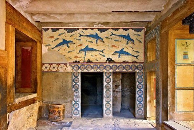 Cung điện Knossos, Hy Lạp, nơi Linear A từng được sử dụng.