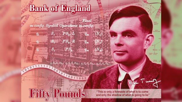 Chân dung Alan Turing sẽ xuất hiện trên tờ tiền 50 bảng Anh vào năm 2021.